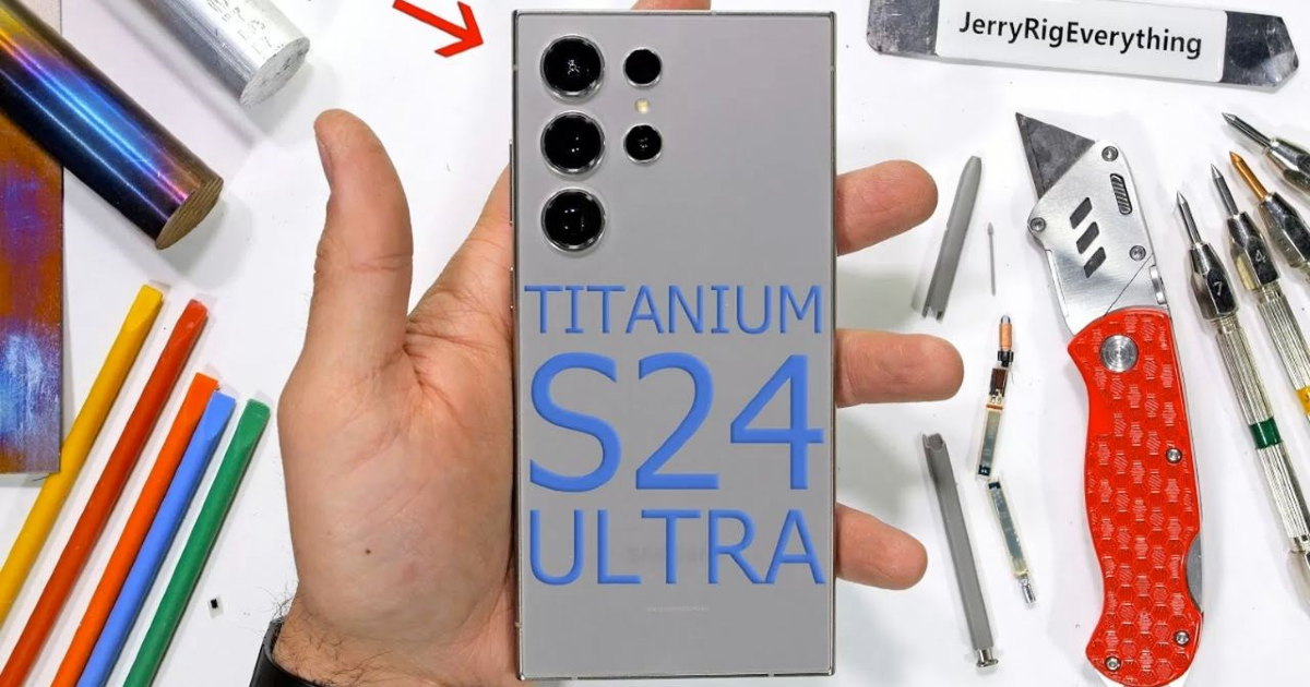 Galaxy S24 Ultra sử dụng chất liệu Titanium cấp thấp