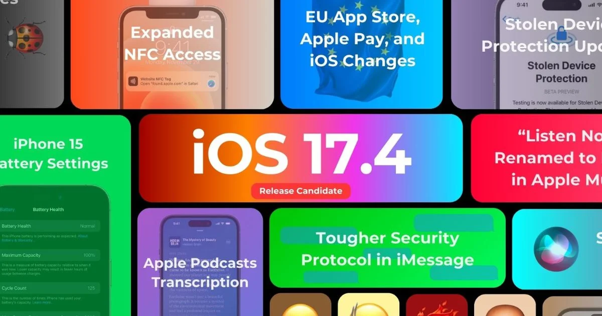 Apple phát hành iOS 17.4 RC