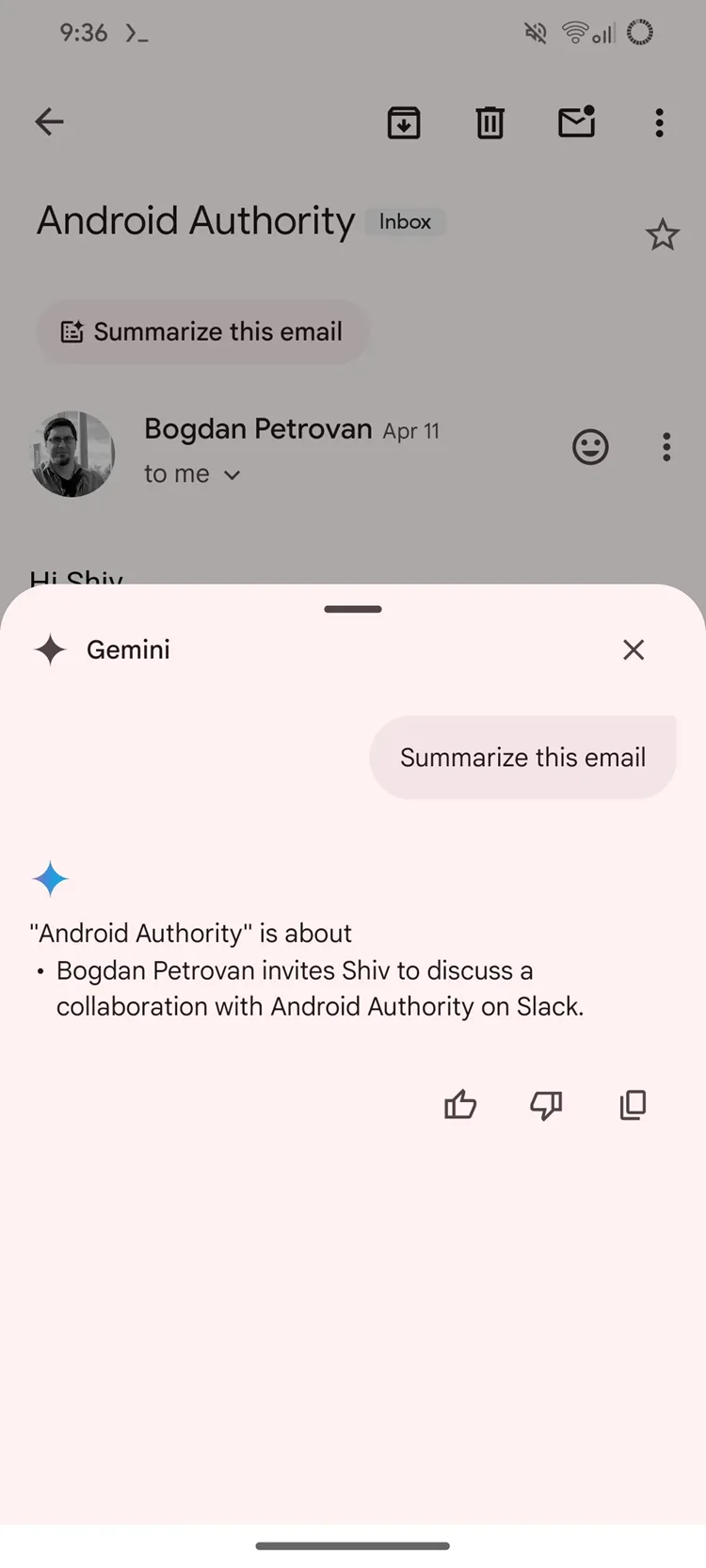 Gmail trên Android sắp có thể tóm tắt email
