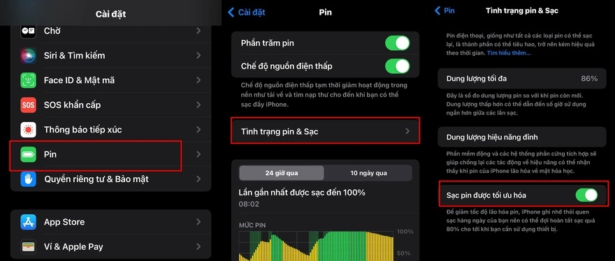 Hướng dẫn sạc pin iPhone qua đêm không bị chai