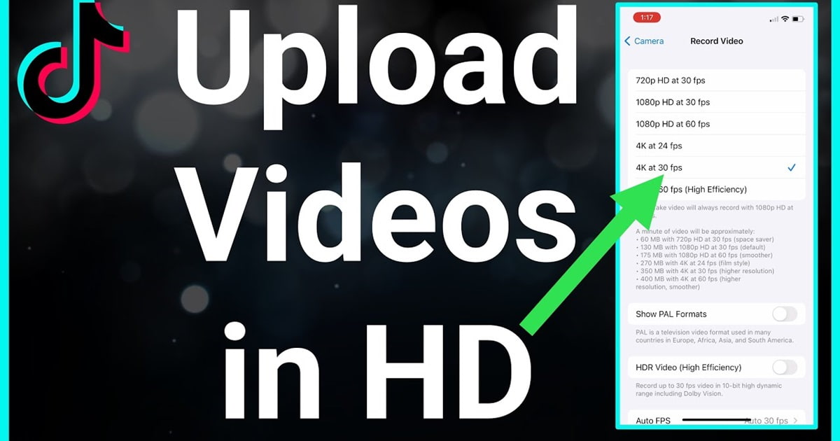Hướng dẫn tối ưu chất lượng video HD trên TikTok