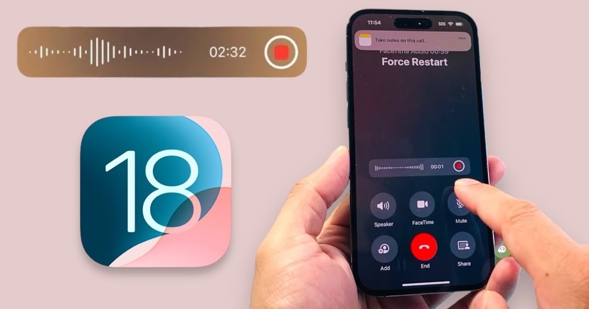 Mẹo ghi âm cuộc gọi iPhone trên iOS 18.1