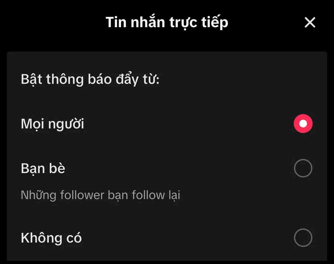 Hướng dẫn chặn tin nhắn người lạ trên TikTok