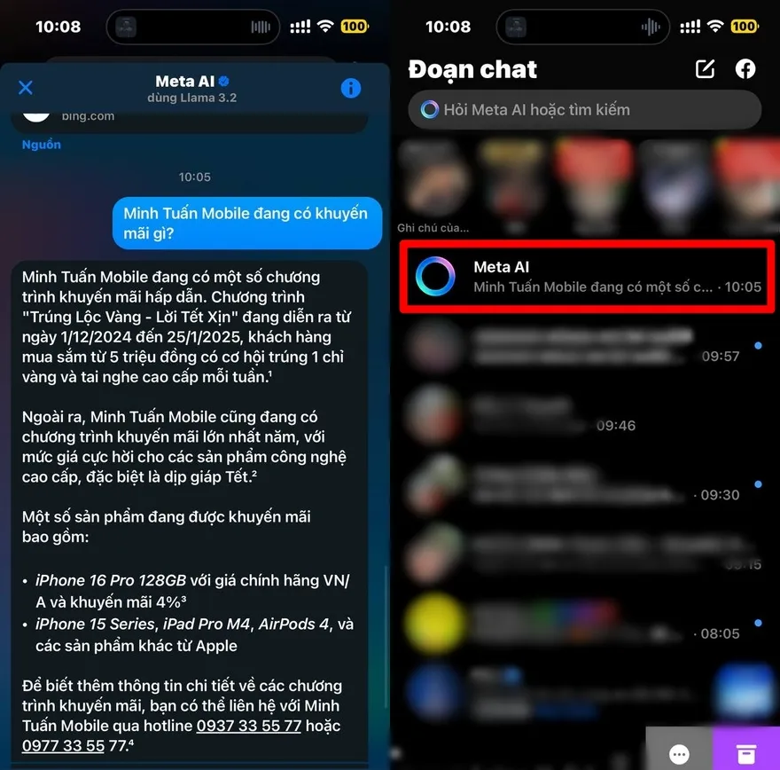 Hướng dẫn sử dụng Chatbox Meta AI trong Messenger