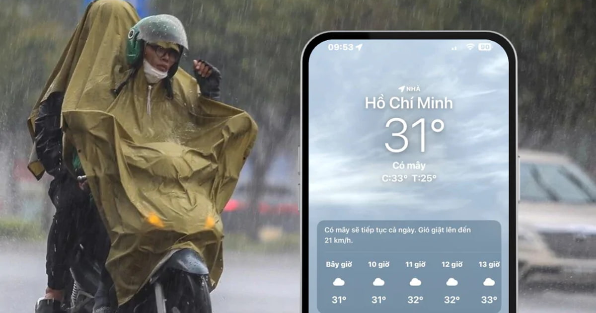 Cách xem dự báo thời tiết trực tiếp trên iPhone