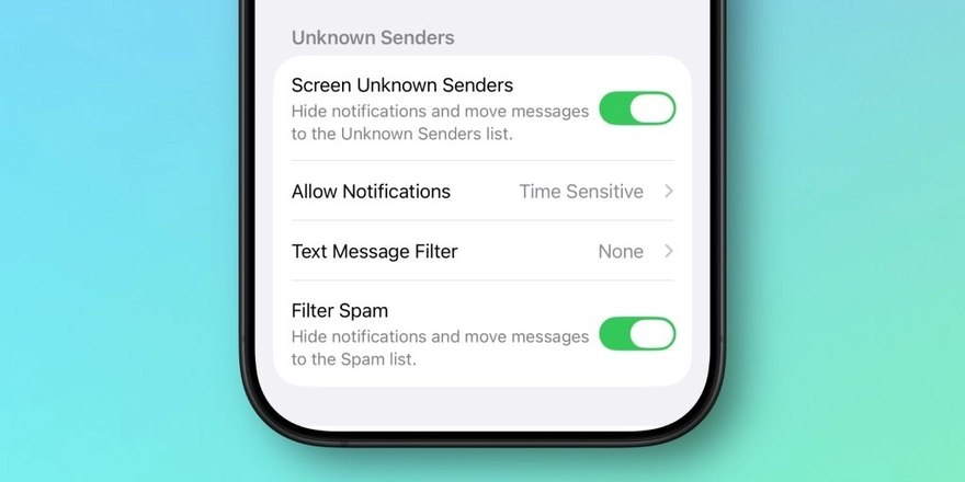 Chặn tin nhắn không muốn nhận trên iOS 26